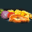 Gegrillte Lachsfilet (Somon)